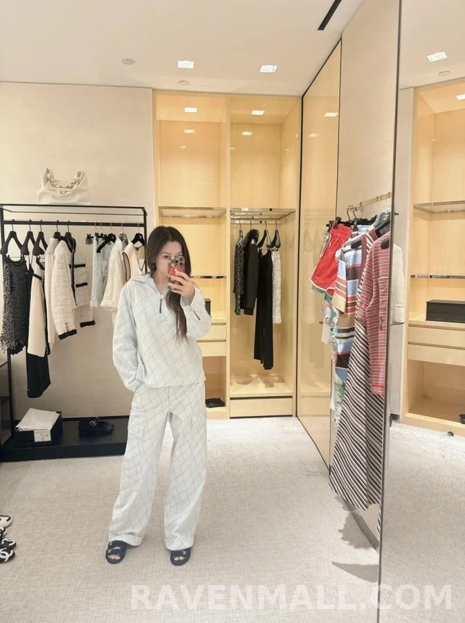 샤넬 샤넬 퀼팅 롤업 카고 데님 팬츠 상세 이미지