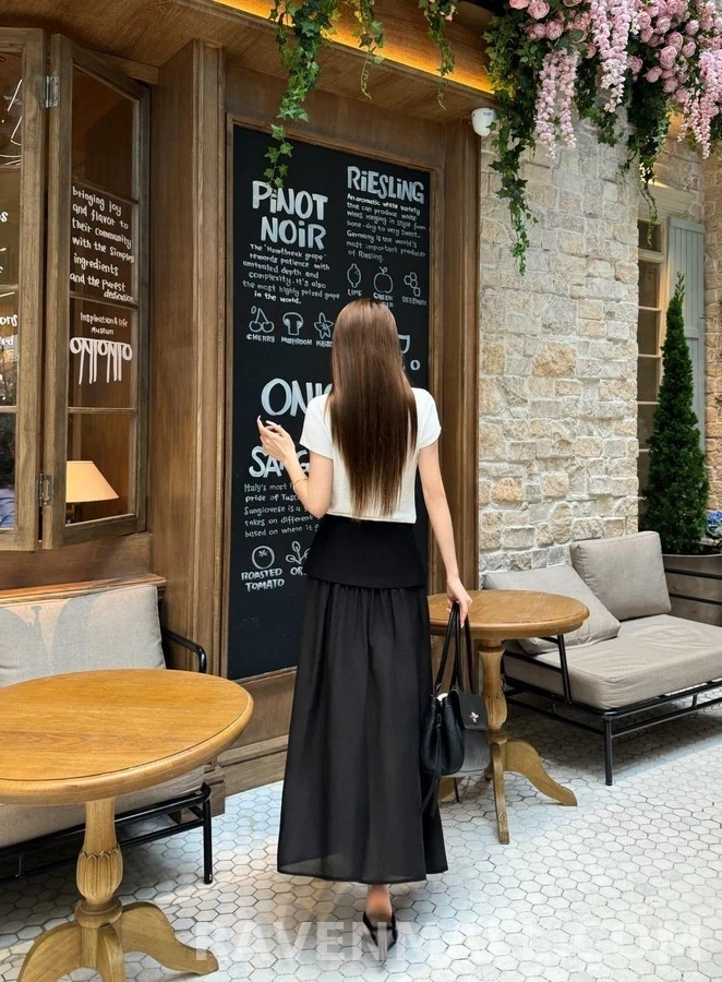 샤넬 샤넬 더블 C 자수 시폰 스커트 상세 이미지