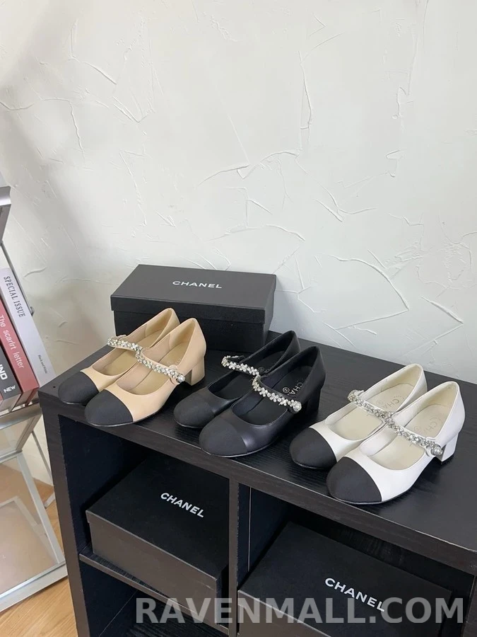 샤넬 샤넬 펄 장식 메리제인 슈즈 상세 이미지