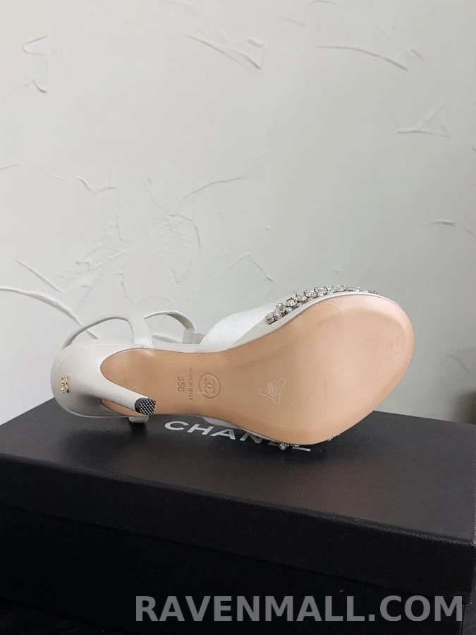 샤넬 샤넬 투톤 T스트랩 플랫폼 힐 상세 이미지
