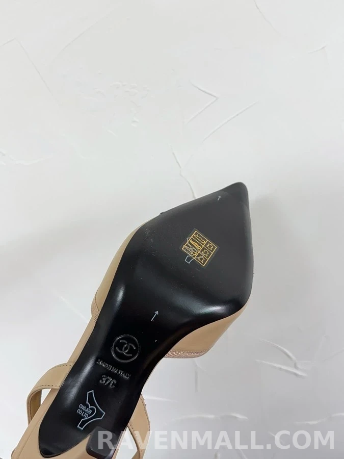 샤넬 샤넬 클래식 투톤 슬링백 힐 상세 이미지
