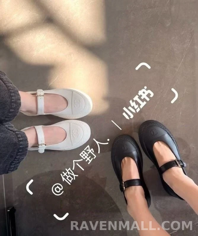 샤넬 샤넬 두꺼운 굽 메리제인 슈즈 상세 이미지