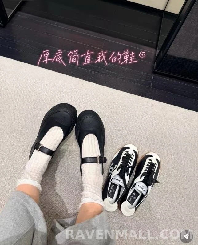 샤넬 샤넬 두꺼운 굽 메리제인 슈즈 상세 이미지