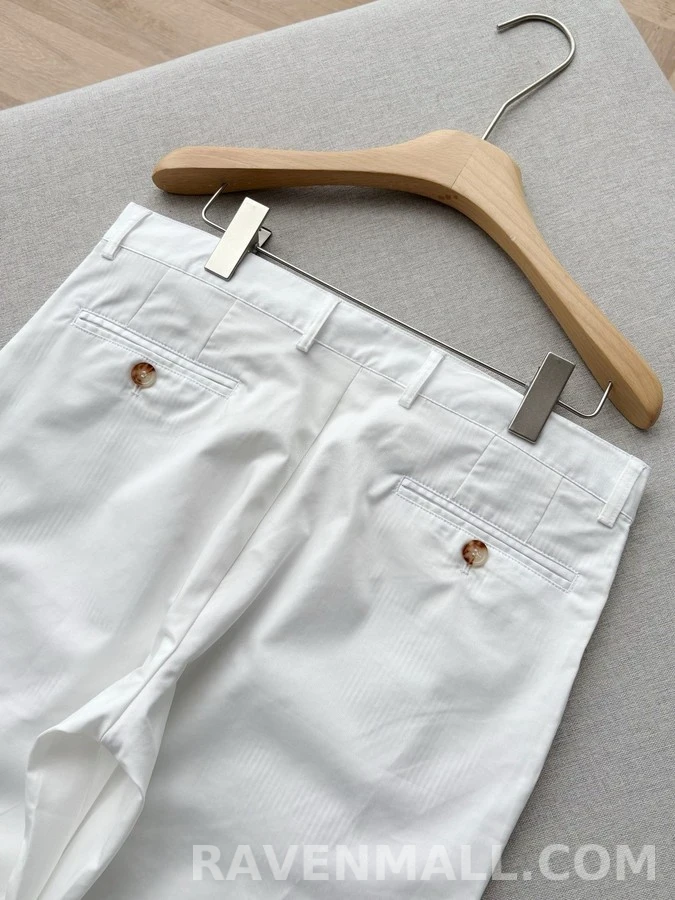 브루넬로 쿠치넬리 브루넬로 쿠치넬리 싱글 플리츠 턴업 마이크로 스트레치 캐주얼 팬츠 상세 이미지
