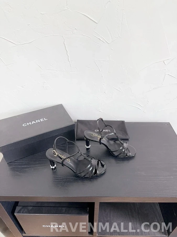 샤넬 샤넬 진주 힐 스트랩 샌들 상세 이미지