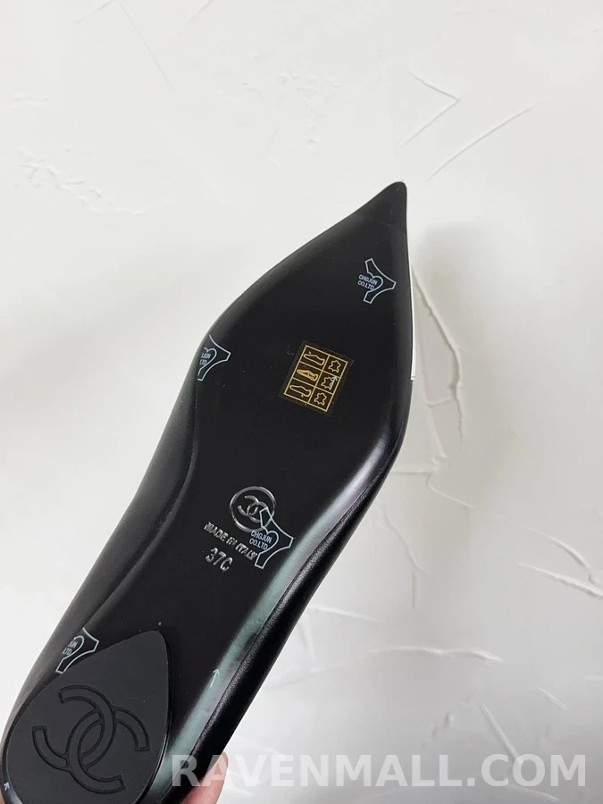 샤넬 샤넬 투톤 캡토 플랫 상세 이미지