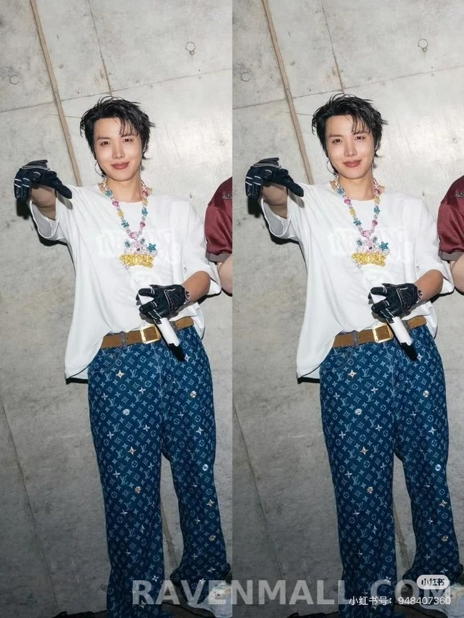 루이비통 루이비통 모노그램 데이지 자수 데님 팬츠 상세 이미지