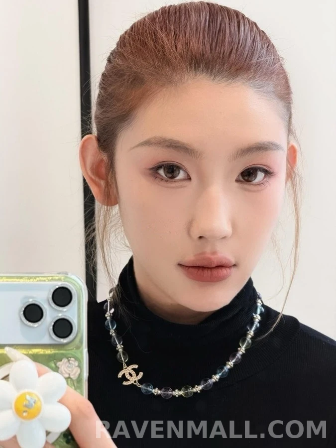 샤넬 샤넬 컬러 비즈 더블C 펜던트 목걸이 상세 이미지