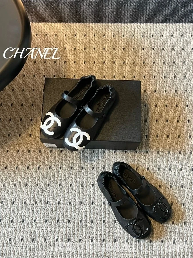 샤넬 샤넬 퀼팅 로고 메리제인 플랫 상세 이미지