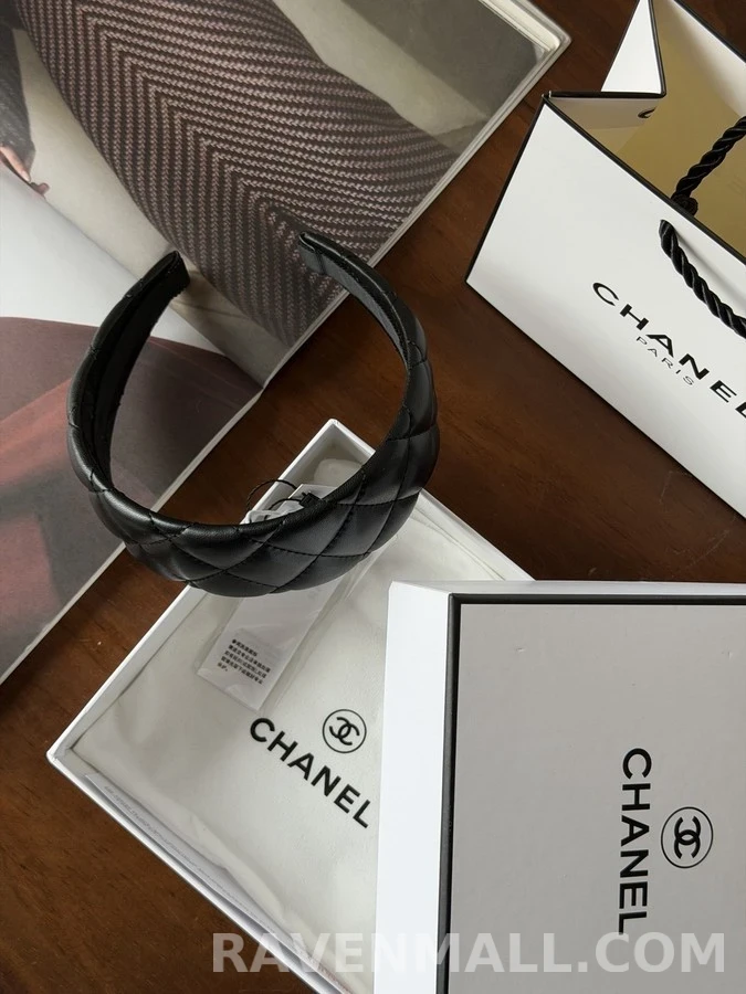 샤넬 샤넬 퀼팅 더블C 헤어밴드 상세 이미지