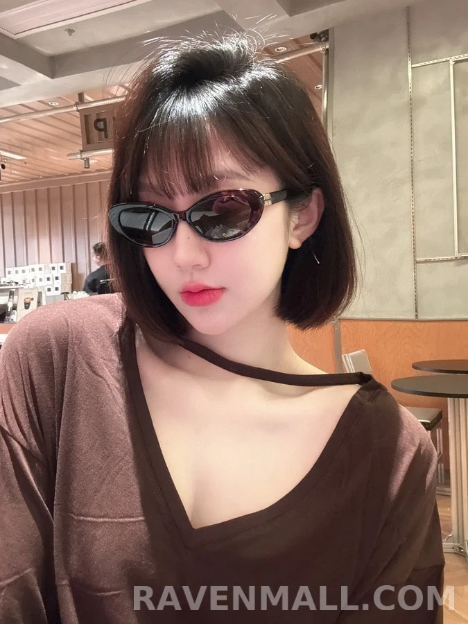 미우미우 미우미우 호피 오벌 선글라스 상세 이미지