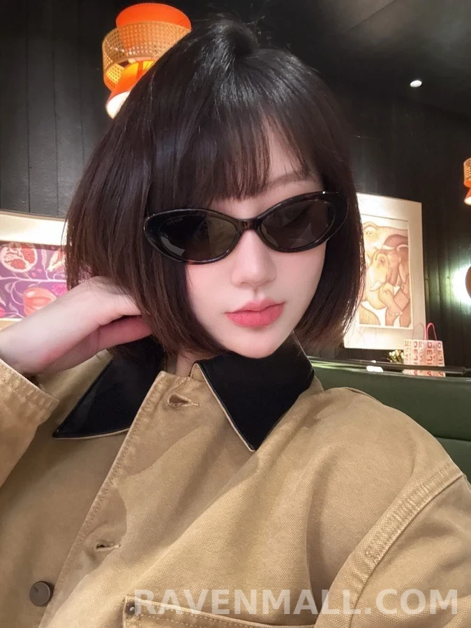 미우미우 미우미우 호피 오벌 선글라스 상세 이미지
