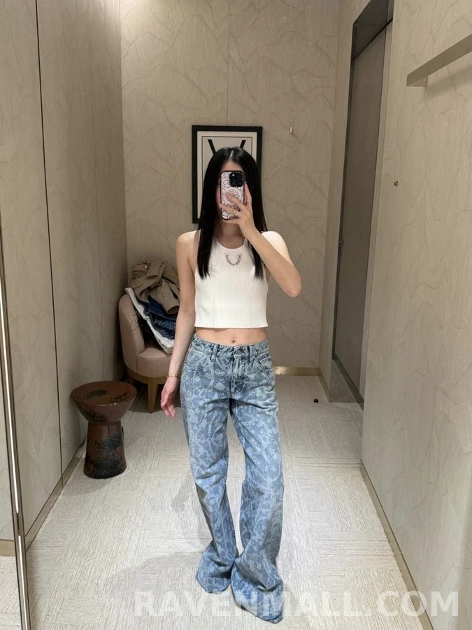 루이비통 루이비통 항해 시리즈 레이저 프린트 데님 팬츠 상세 이미지