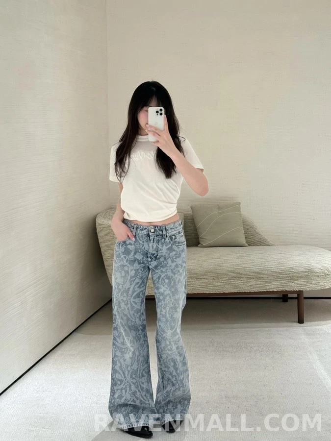 루이비통 루이비통 항해 시리즈 레이저 프린트 데님 팬츠 상세 이미지