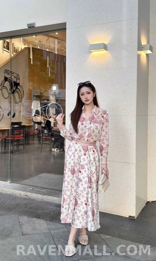 루이비통 루이비통 모노그램 열기구 프린트 스커트 상세 이미지
