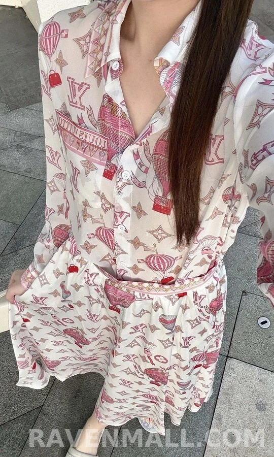루이비통 루이비통 모노그램 열기구 프린트 스커트 상세 이미지