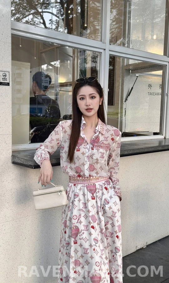 루이비통 루이비통 모노그램 열기구 프린트 스커트 상세 이미지