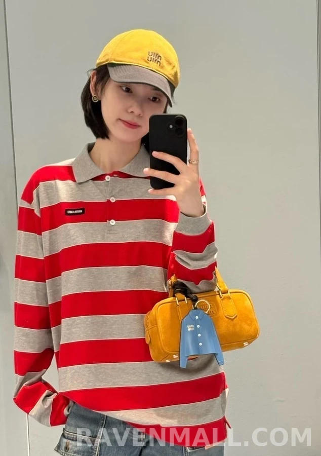 미우미우 미우미우 투톤 로고 볼캡 상세 이미지