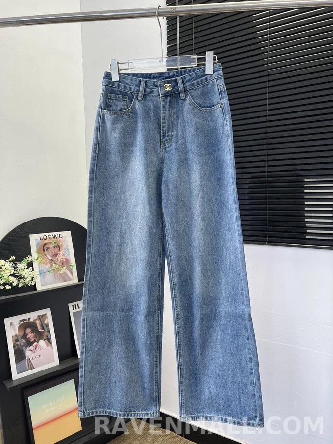 샤넬 샤넬 더블 C 데님 와이드 팬츠 상세 이미지