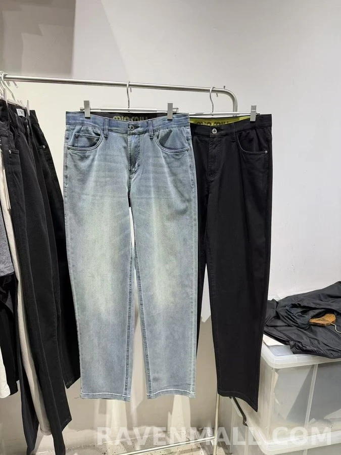 미우미우 미우미우 로고 엘라스틱 데님 팬츠 상세 이미지