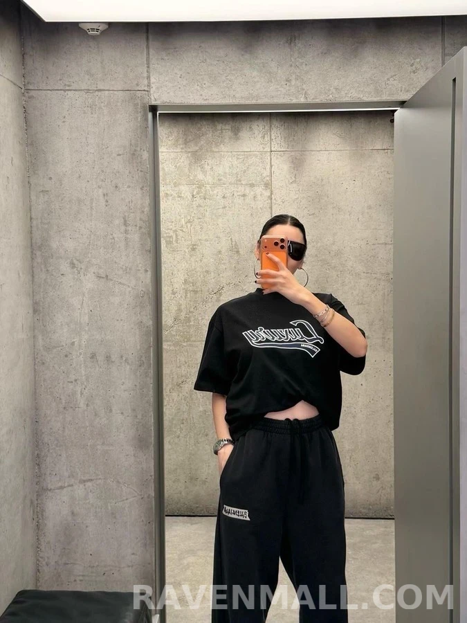 발렌시아가 발렌시아가 테이프 라벨 트레이닝 팬츠 상세 이미지