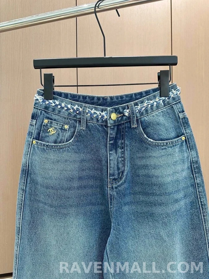 샤넬 샤넬 더블C 자수 데님 팬츠 상세 이미지