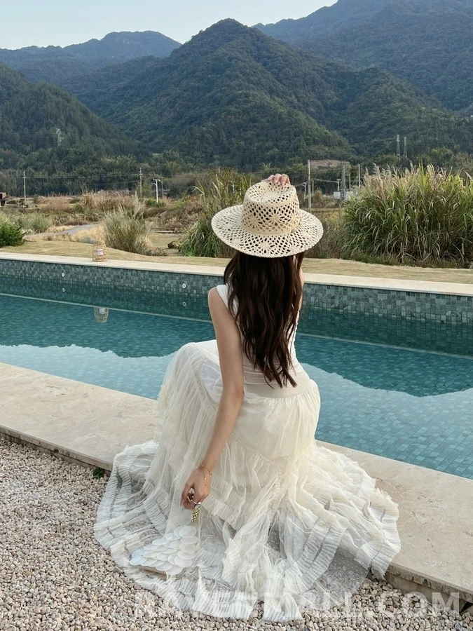 샤넬 샤넬 폴카 도트 망사 프릴 스커트 상세 이미지