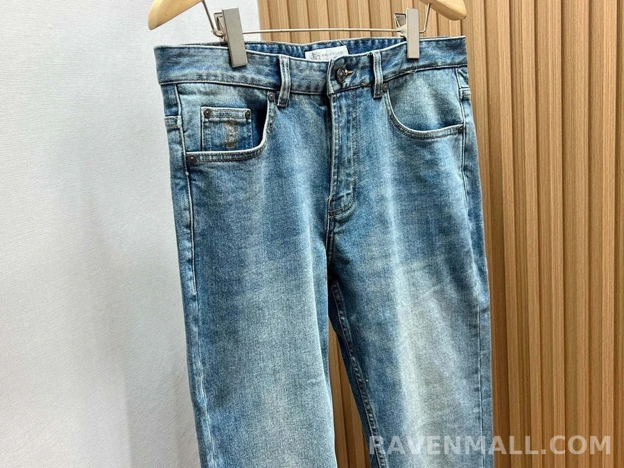 브루넬로 쿠치넬리 브루넬로 쿠치넬리 클래식 경량 캐주얼 데님 팬츠 상세 이미지