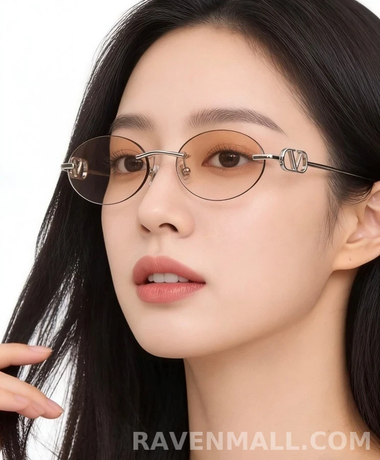 발렌티노 발렌티노 V로고 틴트 림리스 선글라스 상세 이미지
