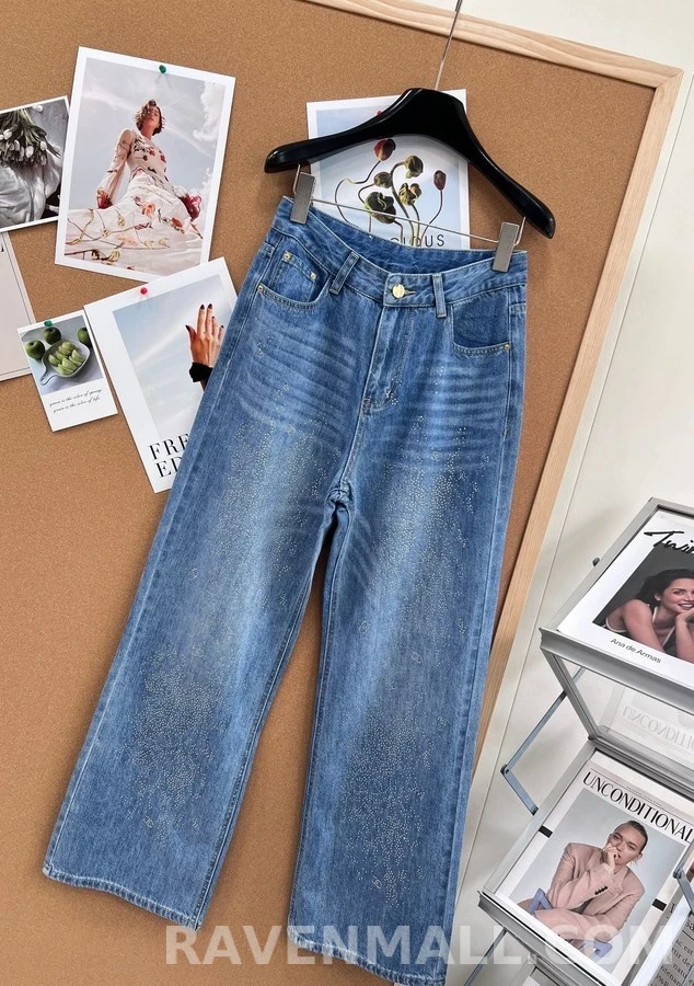 샤넬 샤넬 핫픽스 스트레이트 와이드 데님 팬츠 상세 이미지
