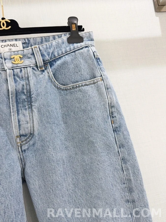 샤넬 샤넬 로고 데님 팬츠 상세 이미지