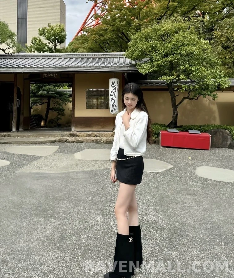 샤넬 샤넬 스웨이드 펄 로고 캡토 부츠 상세 이미지
