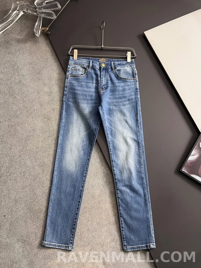 베르사체 베르사체 메두사 자수 워싱 데님 팬츠 상세 이미지