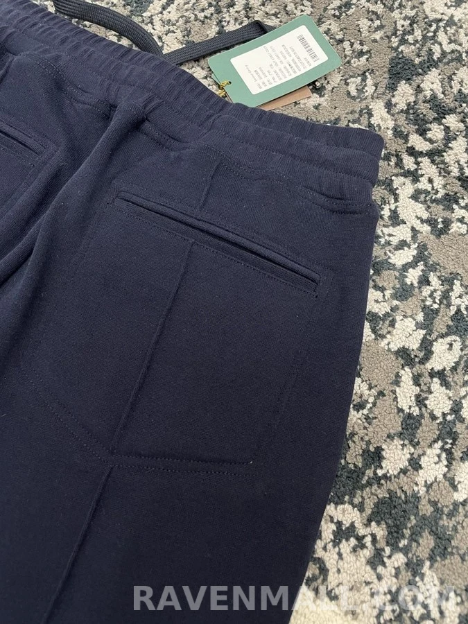 브루넬로 쿠치넬리 브루넬로 쿠치넬리 드로스트링 크리스 코튼 팬츠 상세 이미지
