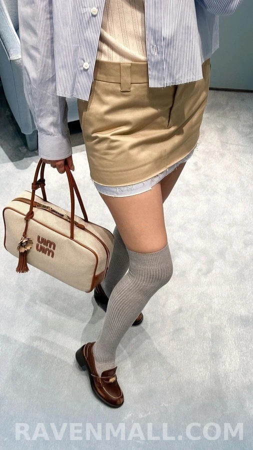 버버리 버버리 배색 미니 스커트 상세 이미지