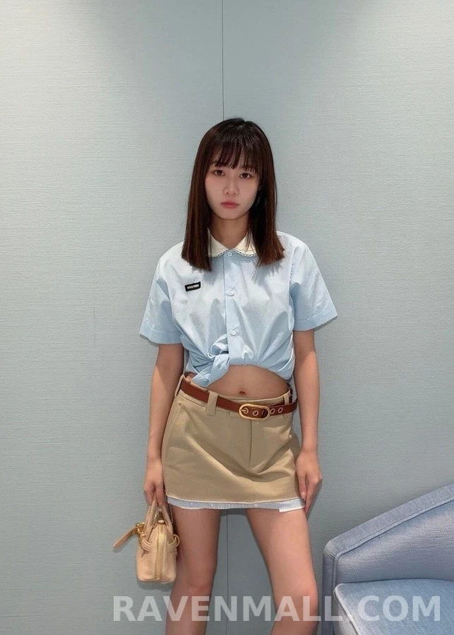 버버리 버버리 배색 미니 스커트 상세 이미지