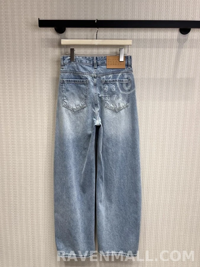메종 마르지엘라 메종마르지엘라 숫자 프린트 크로스오버 데님 팬츠 상세 이미지