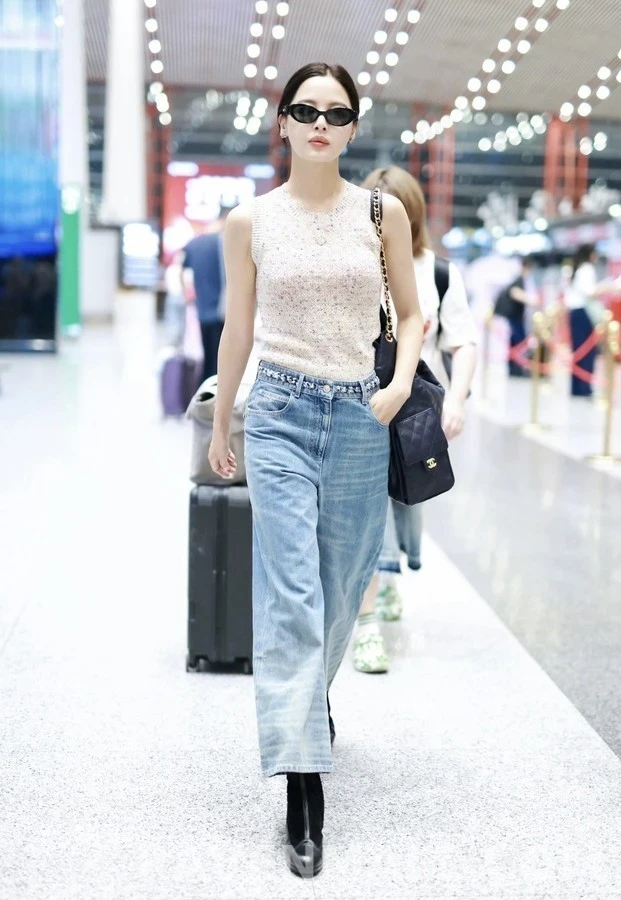 샤넬 샤넬 가죽 스웨이드 블록힐 부츠 상세 이미지