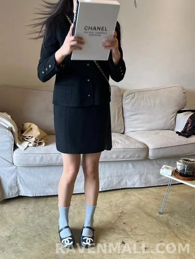샤넬 샤넬 빅 로고 퀼팅 메리 제인 플랫 상세 이미지