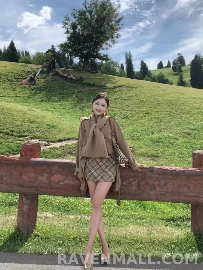 버버리 버버리 체크 A라인 미니 스커트 상세 이미지