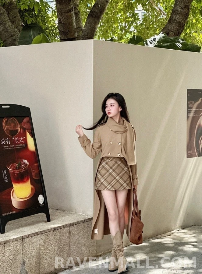 버버리 버버리 체크 A라인 미니 스커트 상세 이미지