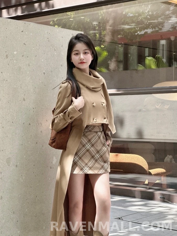 버버리 버버리 체크 A라인 미니 스커트 상세 이미지