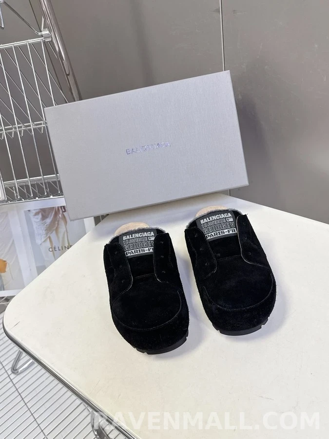 발렌시아가 발렌시아가 덤보 퍼 뮬 슬리퍼 상세 이미지