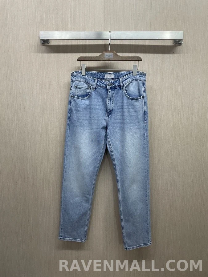 브루넬로 쿠치넬리 브루넬로 쿠치넬리 워싱 스트레이트 데님 팬츠 상세 이미지