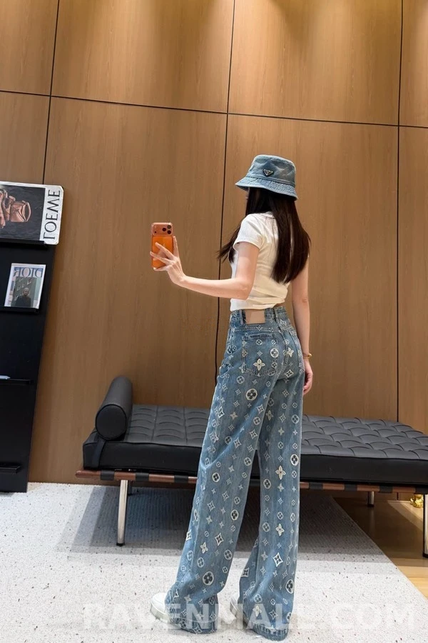 루이비통 루이비통 모노그램 자카드 데님 팬츠 상세 이미지