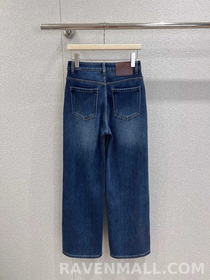 생로랑 생로랑 자수 안감 가죽 데님 상세 이미지