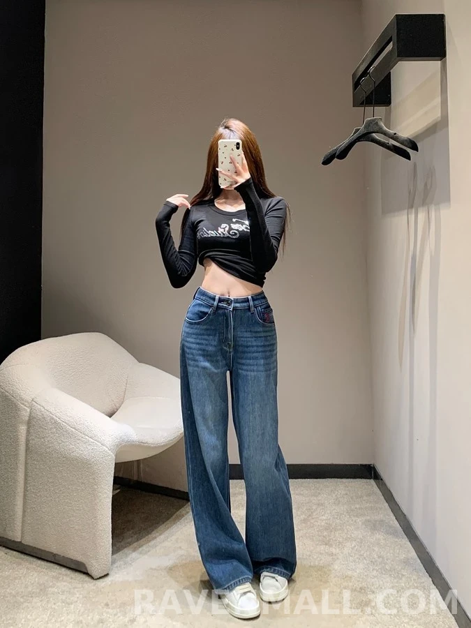 생로랑 생로랑 자수 안감 가죽 데님 상세 이미지
