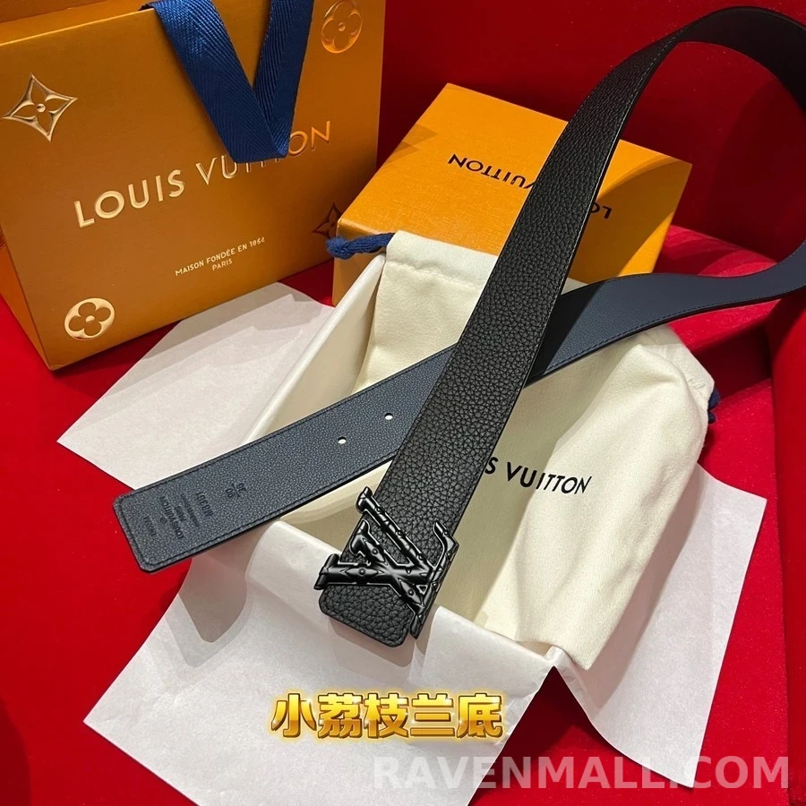 루이비통 루이비통 4.0cm 로고 가죽 벨트 상세 이미지