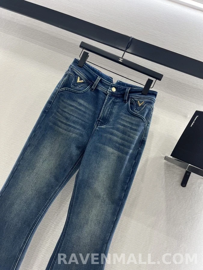 발렌티노 발렌티노 마이크로 플레어 데님 팬츠 상세 이미지
