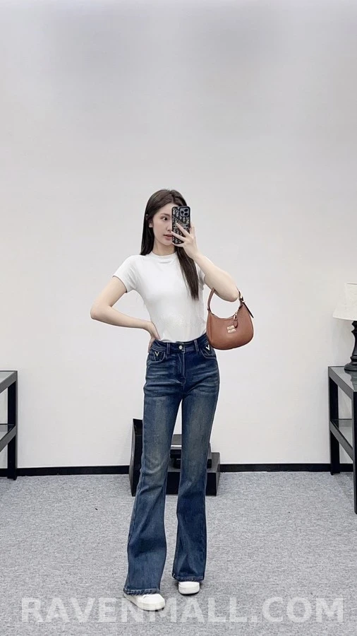 발렌티노 발렌티노 마이크로 플레어 데님 팬츠 상세 이미지
